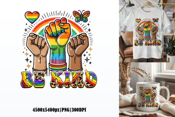 Be Kind, LGBT Sublimation Graphic for Inclusive Design
