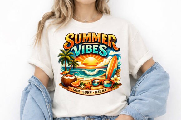 Capture the Season: The Summer Vibes PNG Graphic T-Shirt Design