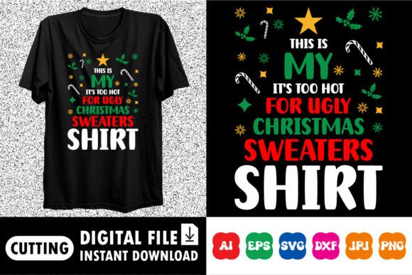 Christmas Sweaters Shirt Graphic Design: Festive Digital Assets