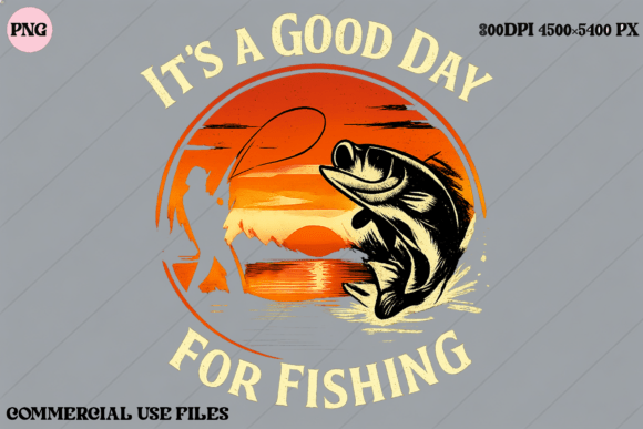 Fishing Sunset Bass Catch: A Premium Graphic for Modern Design