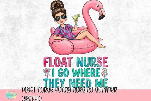 Float Nurse Funny Nursing Summer Graphic: A Playful Design Asset