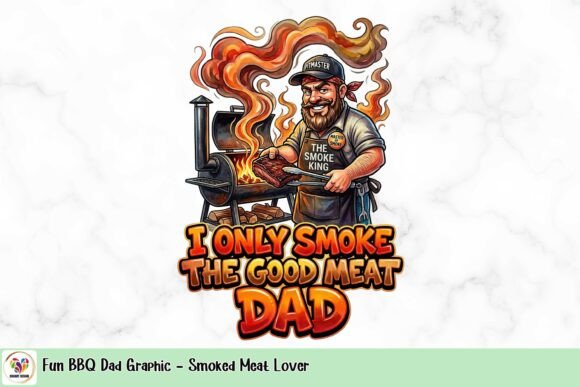 Fun BBQ Dad Graphic: The Smoked Meat Lover Design