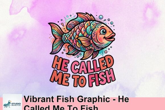 He Called Me to Fish: A Vibrant Design Asset for Creative Projects