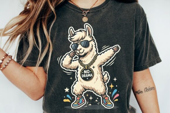 No Drama Dabbing Llama Graphic: Injecting Humor into Design