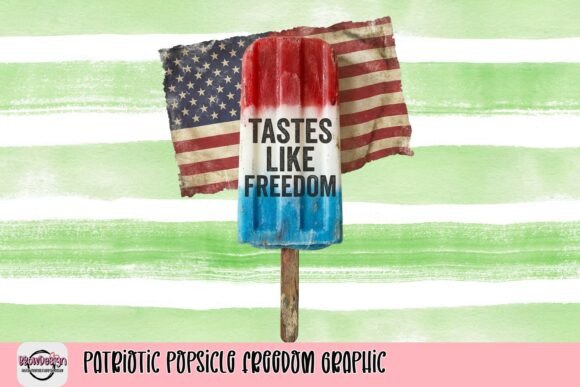 Patriotic Popsicle Freedom Graphic: A Design Asset for American Spirit
