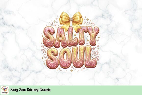Salty Soul Glittery Graphic: Coastal Charm Meets Sparkle