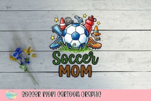 Soccer Mom Cartoon Graphic: Your Go-To Design Asset