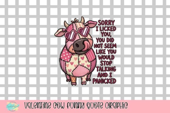 Valentine Cow Funny Quote Graphic: Humor Meets Heart