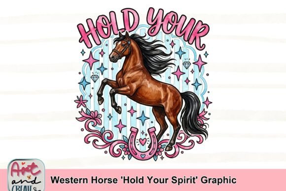 Western Horse 'Hold Your Spirit' Graphic: Unleash Your Creative Vision